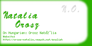 natalia orosz business card
